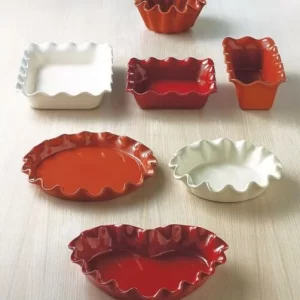 Emile Henry Herzform Mit Wellenrand In Granatapfel 9