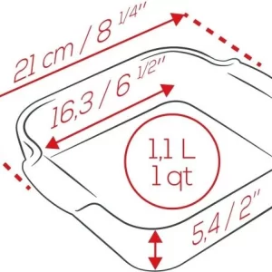 Appolia Auflaufform Quadratisch In Blau 21 Cm / 1,1 Liter 29